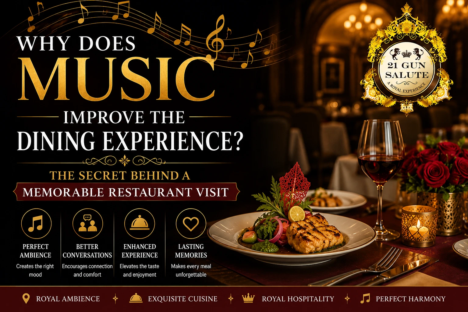 Why does music improve the dining experience